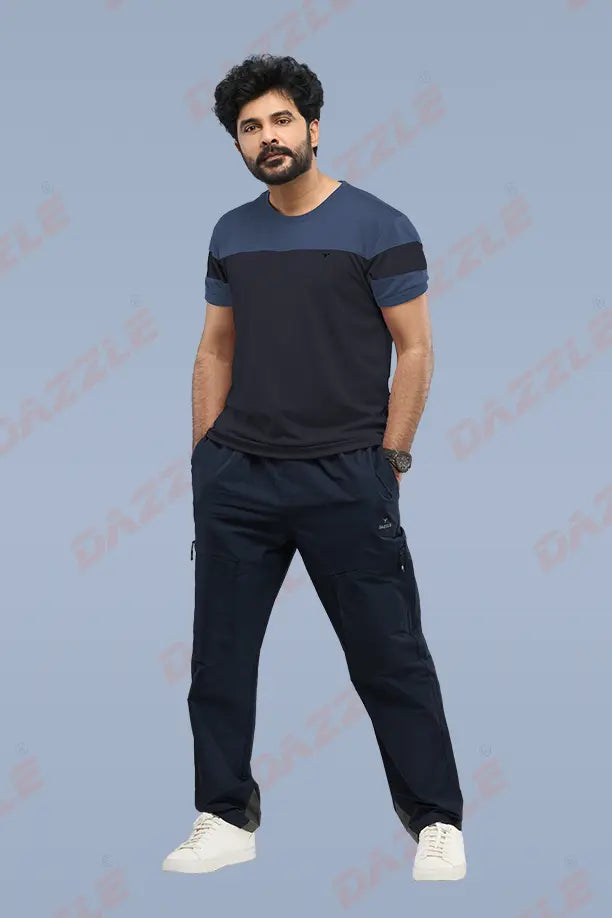 PRIDE ROUND NECK T-SHIRT - BLUE GREY NAVYBLUE