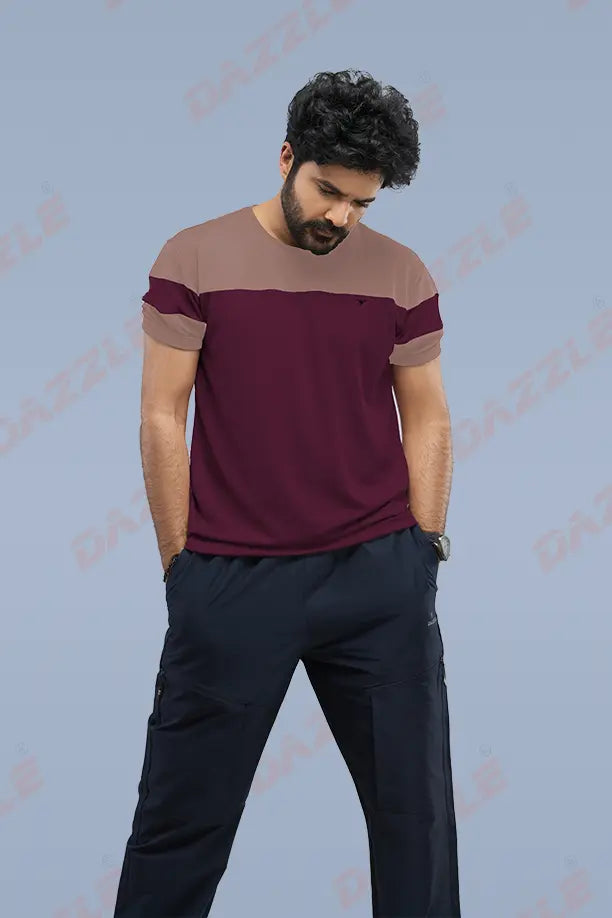 PRIDE ROUND NECK T-SHIRT - ROSE GOLD MAROON