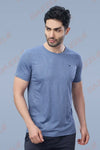JK ROUND NECK T-SHIRT - BLUE GREY