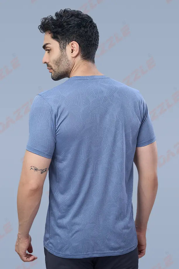 JK ROUND NECK T-SHIRT - BLUE GREY