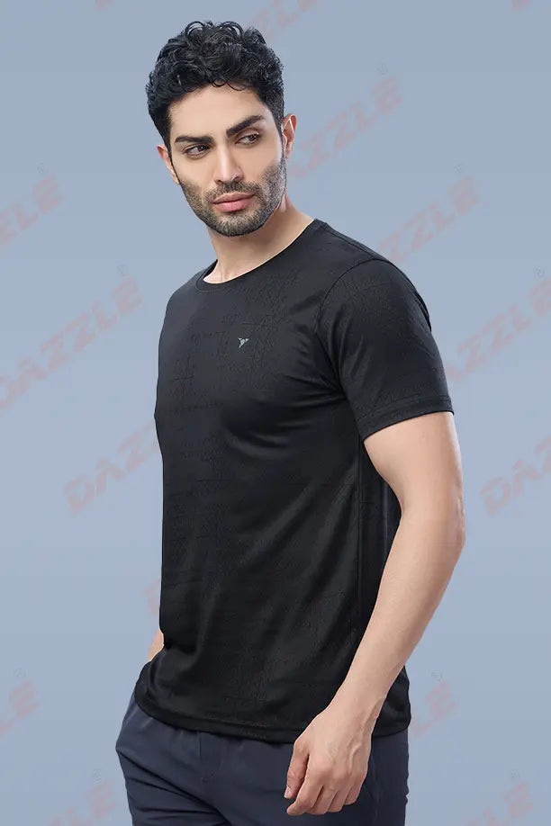 JK ROUND NECK T-SHIRT - BLACK