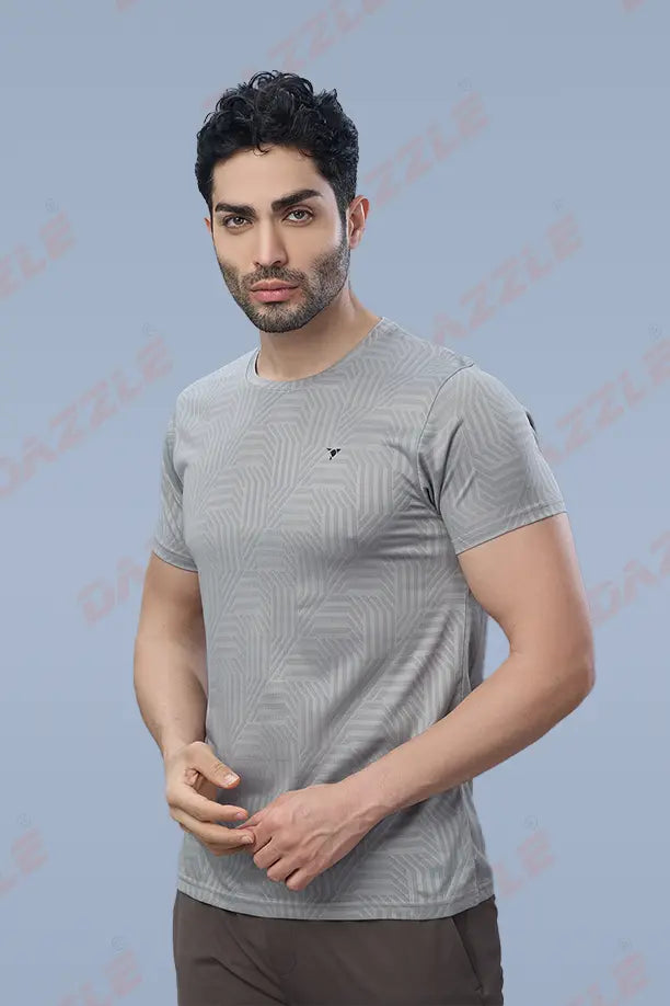 JK ROUND NECK T-SHIRT - LIGHT GREY