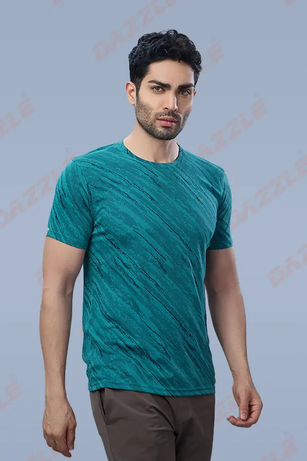 JK ROUND NECK T-SHIRT - GREEN