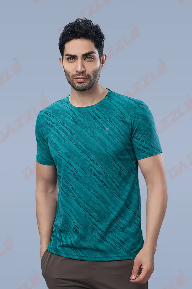 JK ROUND NECK T-SHIRT - GREEN