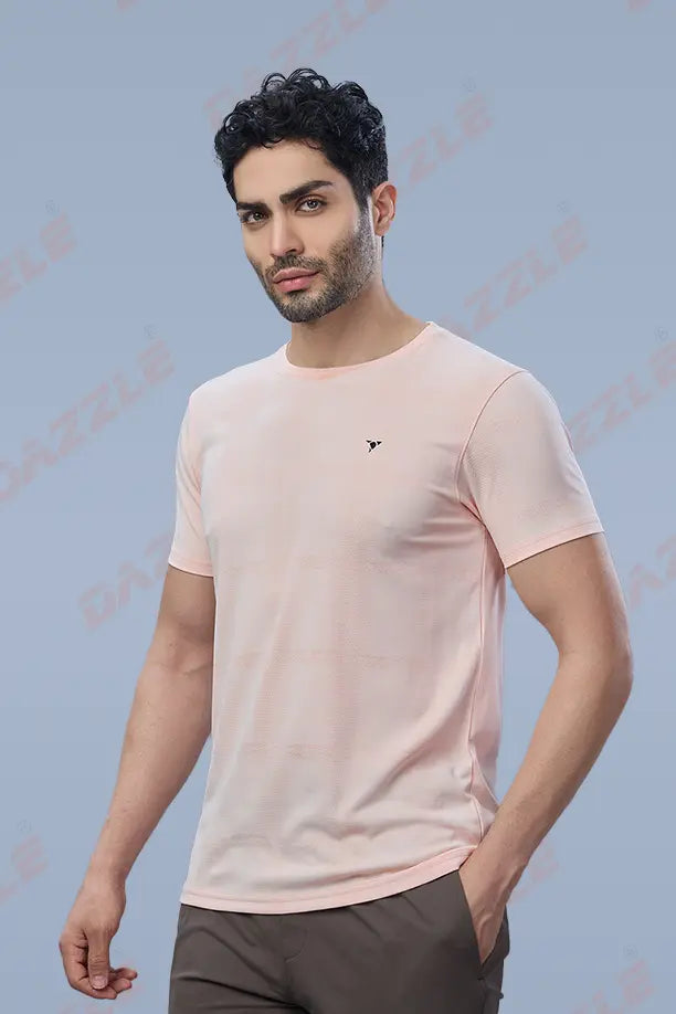 JK ROUND NECK T-SHIRT - LIGHT PINK