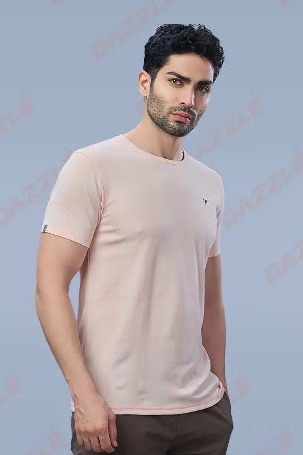 JK ROUND NECK T-SHIRT - LIGHT PINK