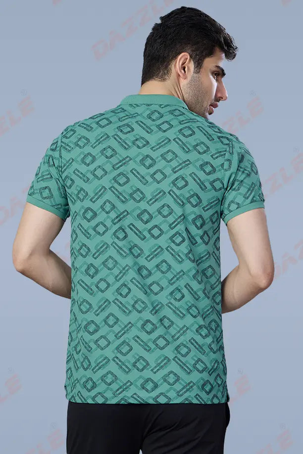 PRINTED MATTY T-SHIRT - GREEN