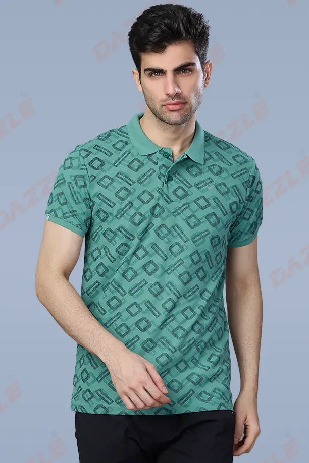 PRINTED MATTY T-SHIRT - GREEN