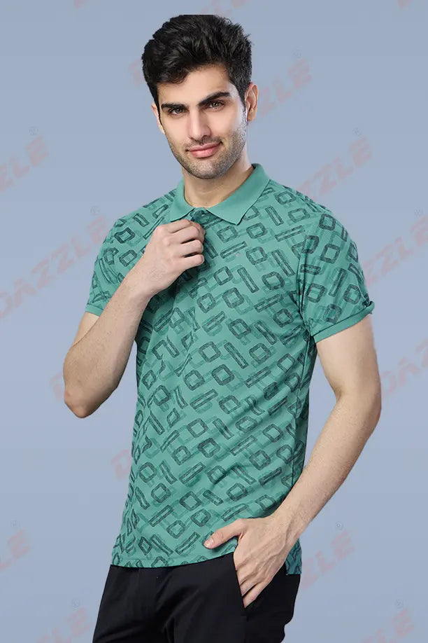 PRINTED MATTY T-SHIRT - GREEN