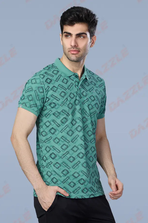 PRINTED MATTY T-SHIRT - GREEN