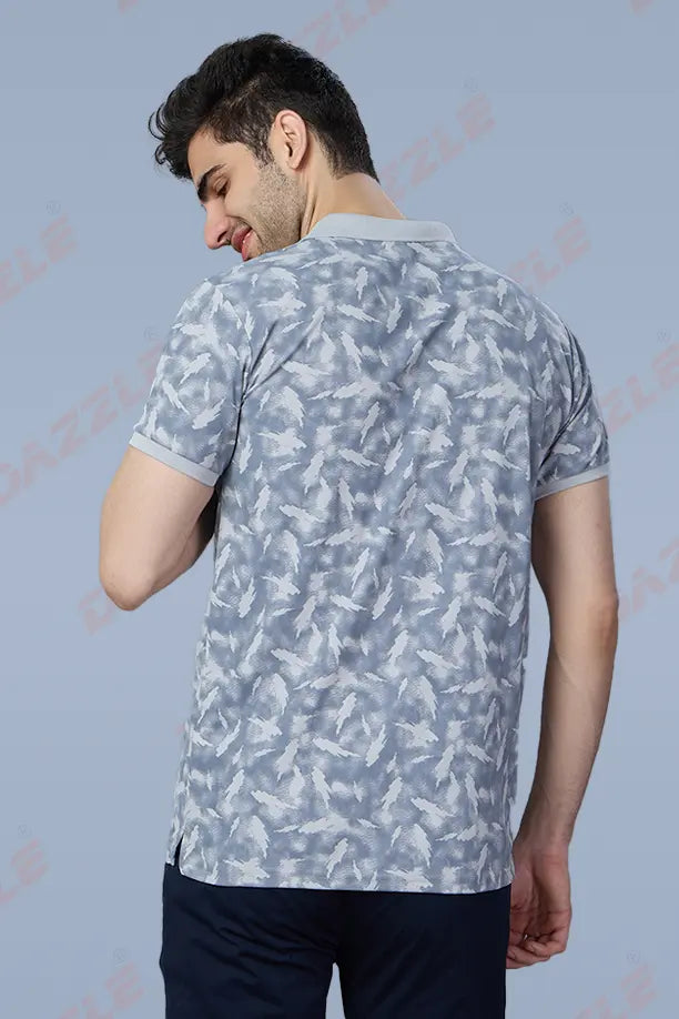PRINTED MATTY T-SHIRT - LGHT GREY