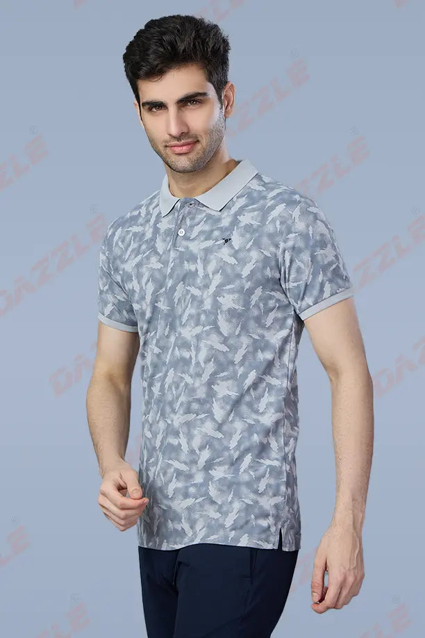 PRINTED MATTY T-SHIRT - LGHT GREY