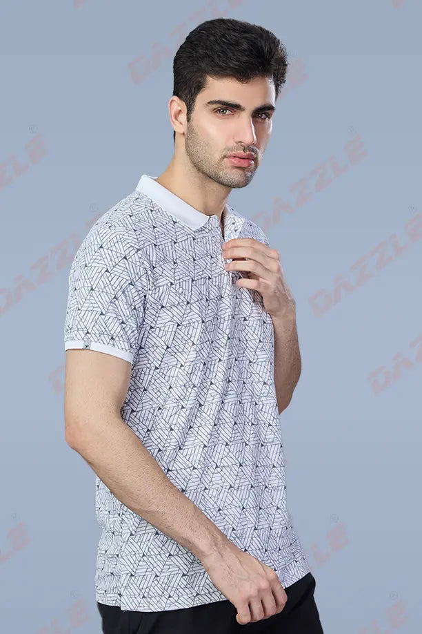 PRINTED MATTY T-SHIRT - WHITE