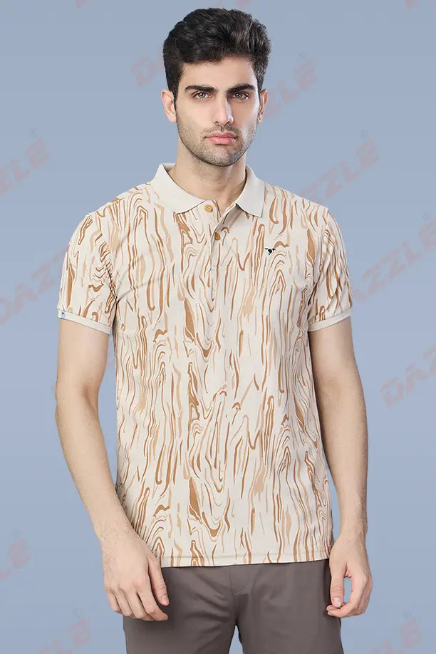PRINTED MATTY T-SHIRT - CREAM
