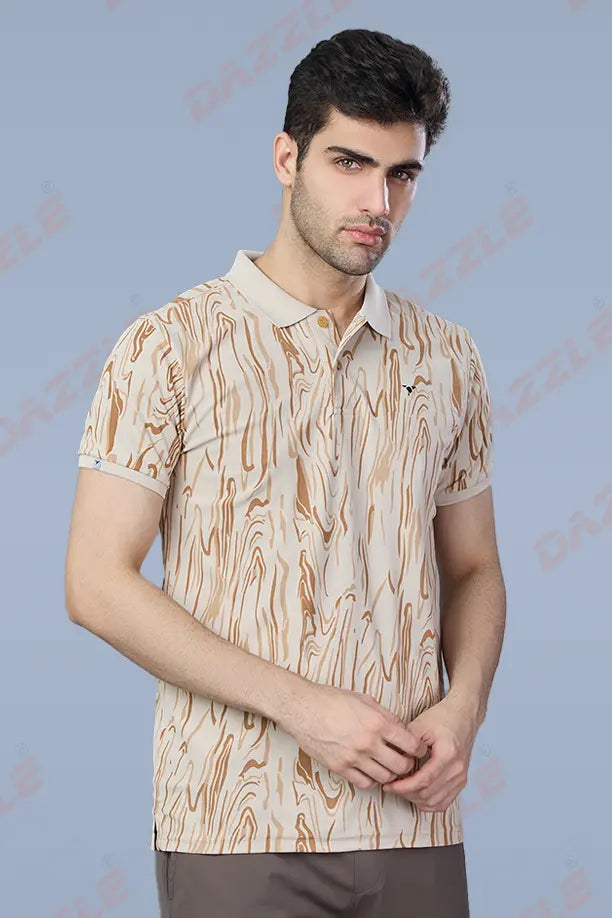 PRINTED MATTY T-SHIRT - CREAM