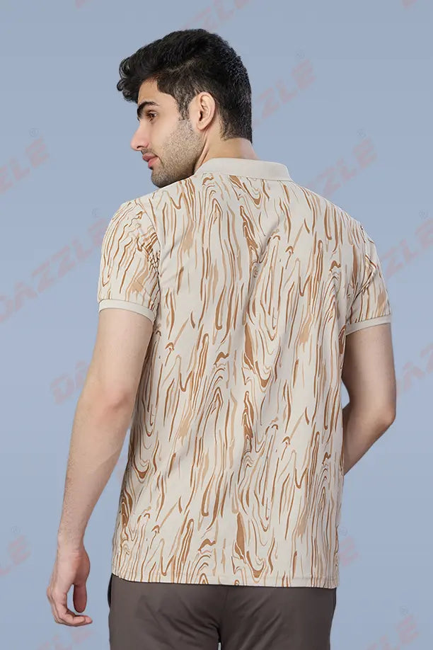 PRINTED MATTY T-SHIRT - CREAM