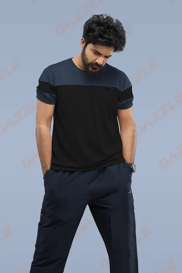 PRIDE ROUND NECK T-SHIRT - DARK GREY BLACK