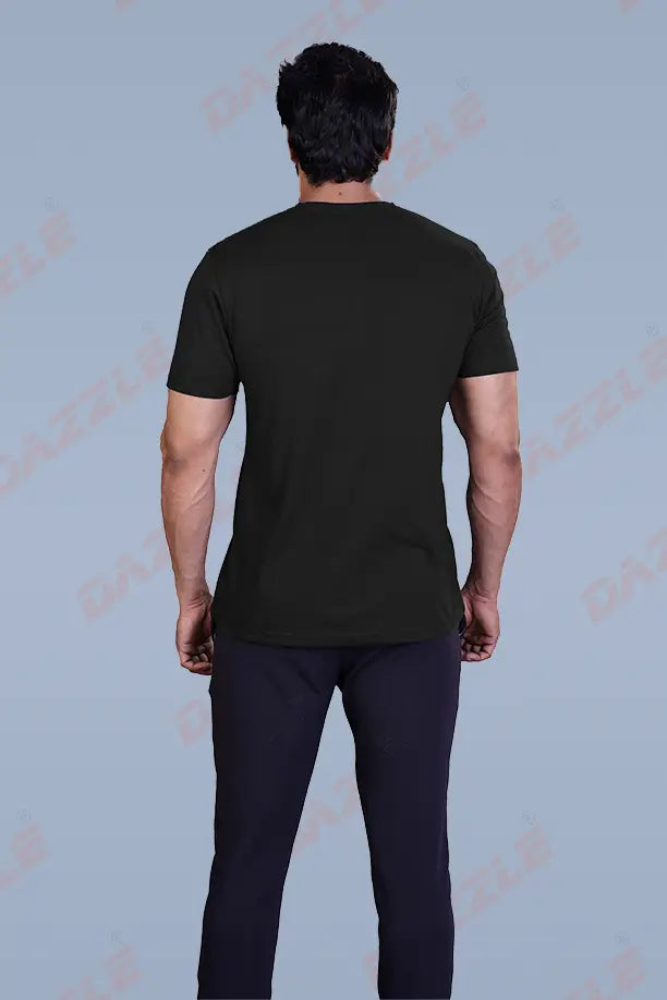 PRINTED ROUND NECK T-SHIRT PRINT - NYC1967-BLACK