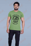 PRINTED ROUND NECK T-SHIRT PRINT - BIKERS-GREEN