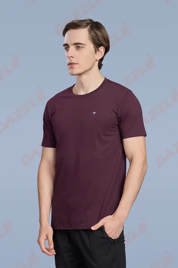 PC ROUND NECK T-SHIRT - ITALIAN PLUM