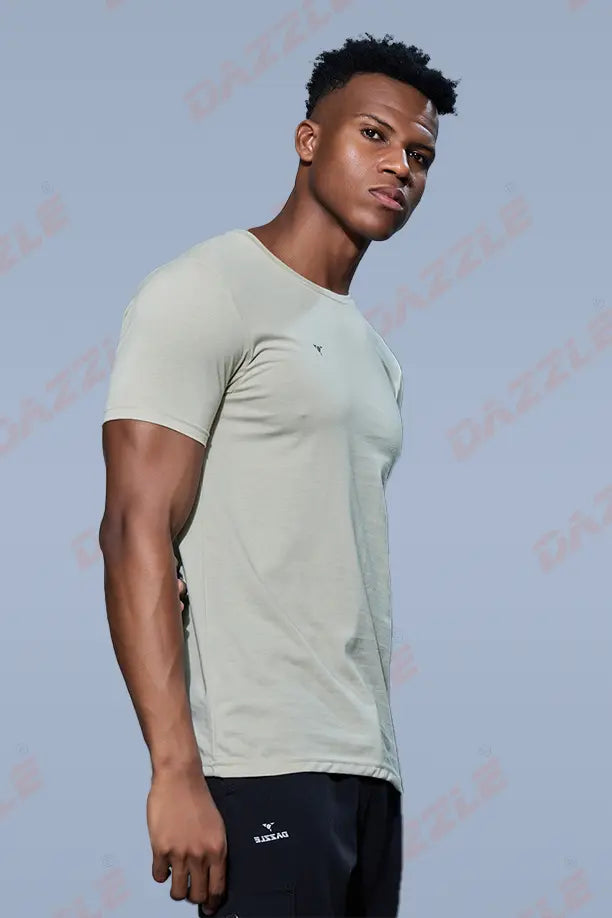 PC ROUND NECK T-SHIRT - LIGHT GREY