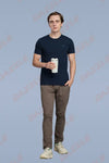 PC ROUND NECK T-SHIRT - NAVY BLUE