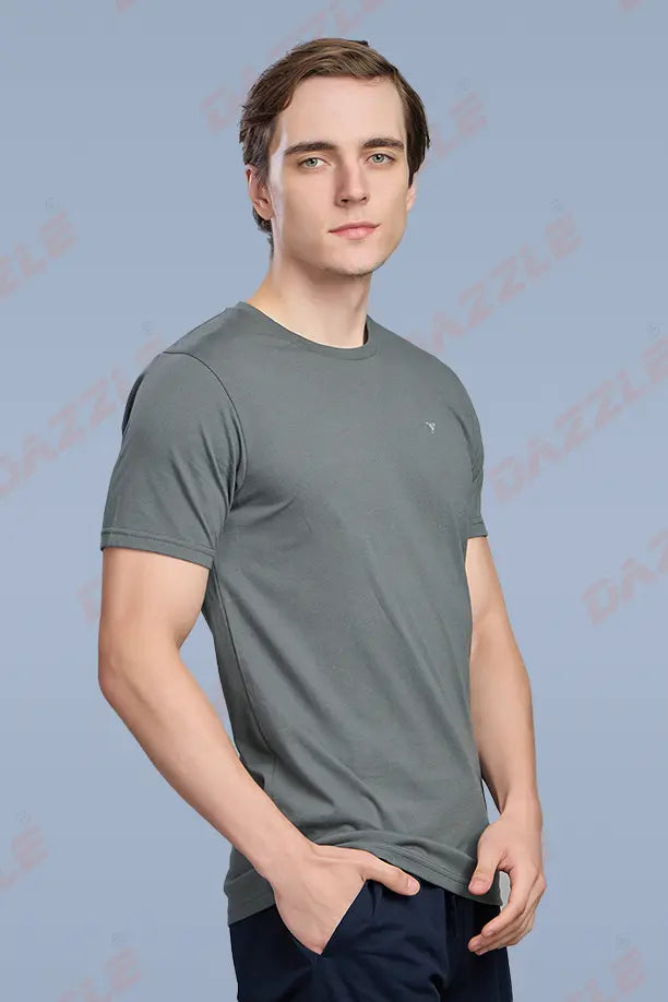 PC ROUND NECK T-SHIRT - DARK GREY