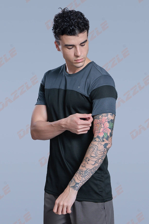 PRIDE ROUND NECK T-SHIRT - DARK GREY BLACK