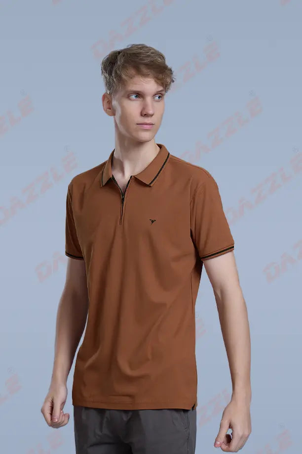 SLEEK T SHIRT- CLAY BROWN
