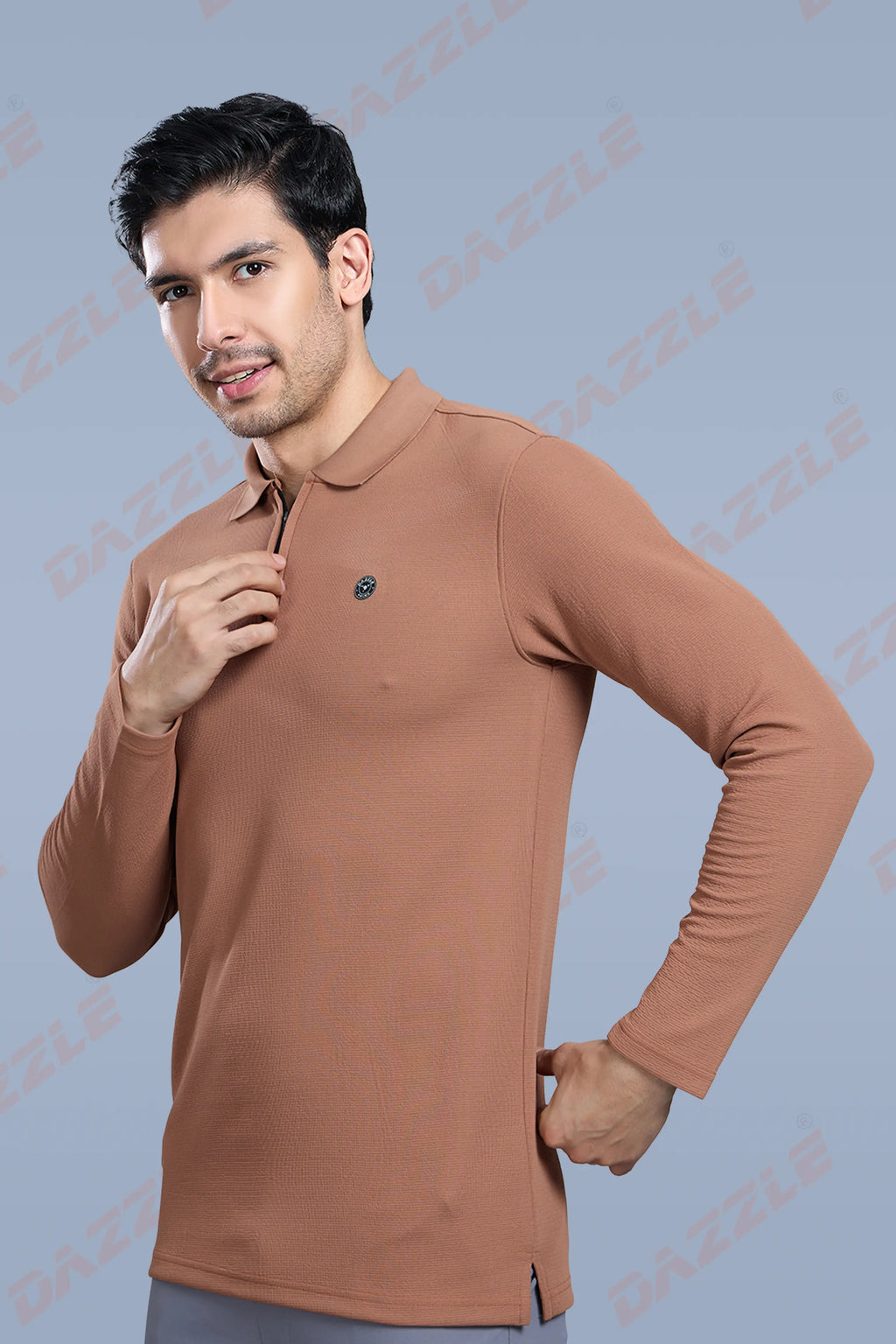 TANGY FULL SLEEVE TSHIRT - BROWN