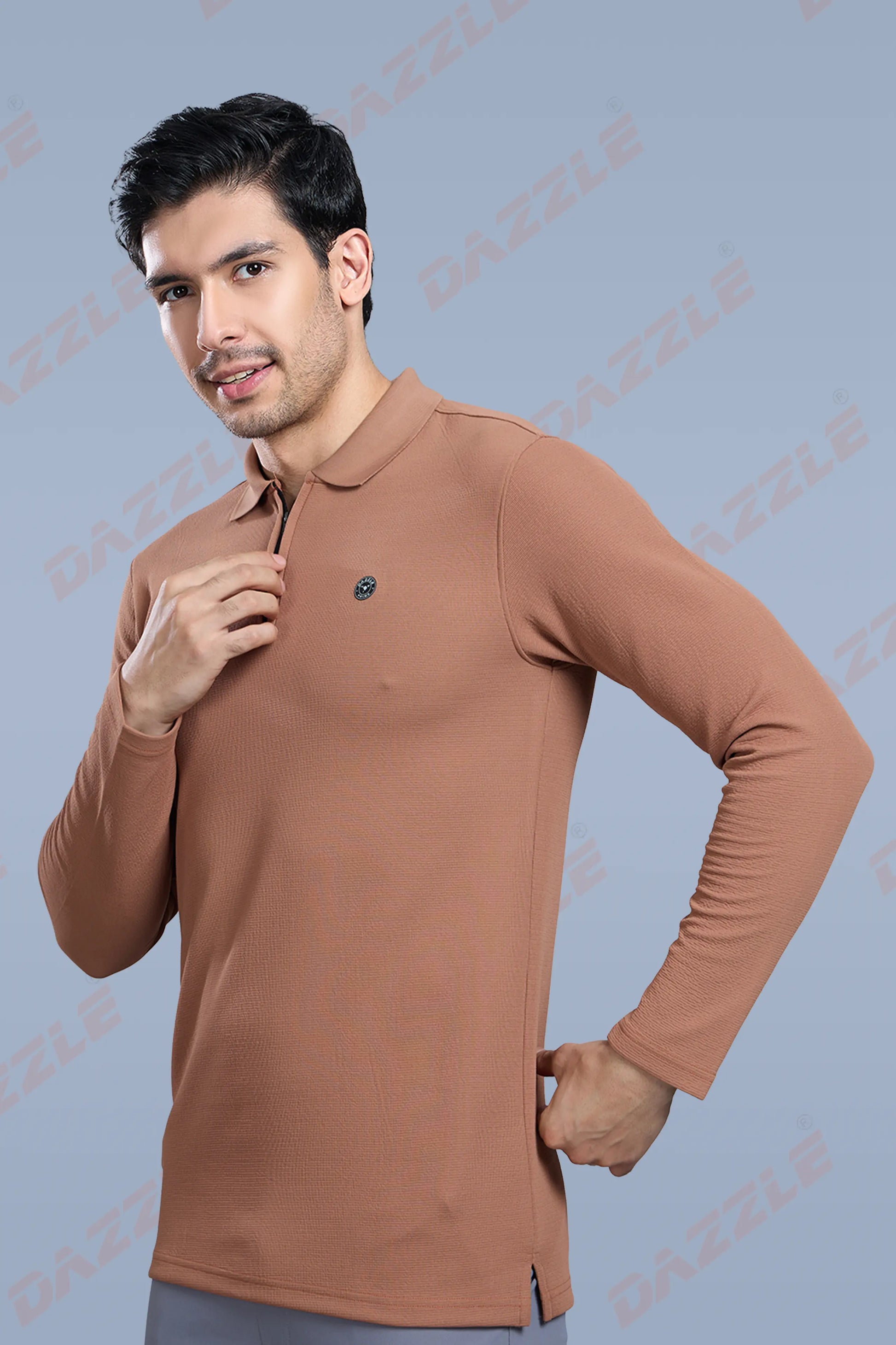 TANGY FULL SLEEVE TSHIRT - BROWN