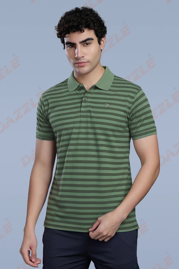 DRY FIT STRIPES - GREEN