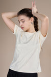 Women Textured Regular Fit Round Neck T-shirt with COOLEX