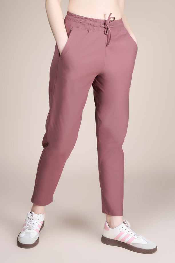 Women Solid Regular Fit Track Pants with COTEX