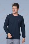 WAVE FULL SLEEVE TSHIRT- NAVY BLUE