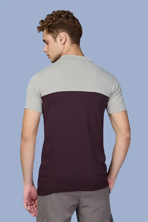 SPRING T SHIRT -CAMEL MAROON