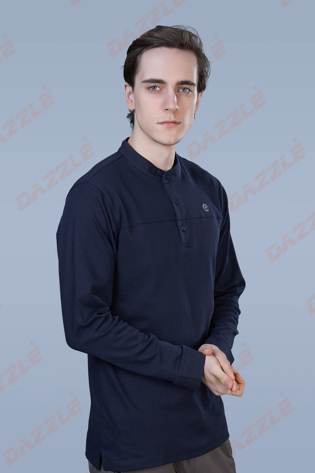 ATLAS FULL SLEEVES T-SHIRT - NAVY BLUE