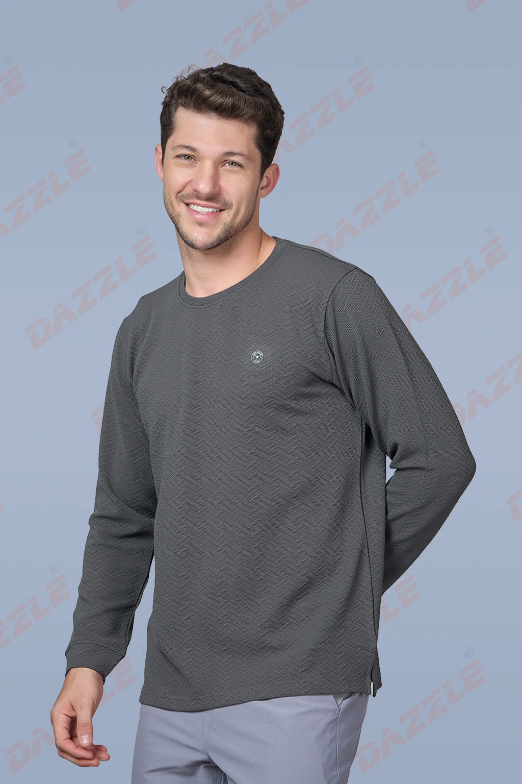 WAVE FULL SLEEVE TSHIRT- GREY