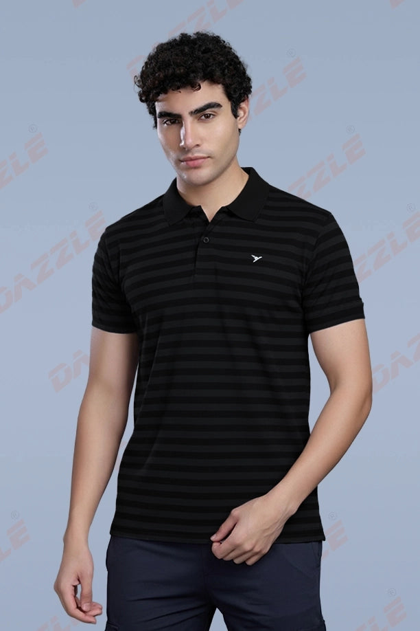 DRY FIT STRIPES - BLACK
