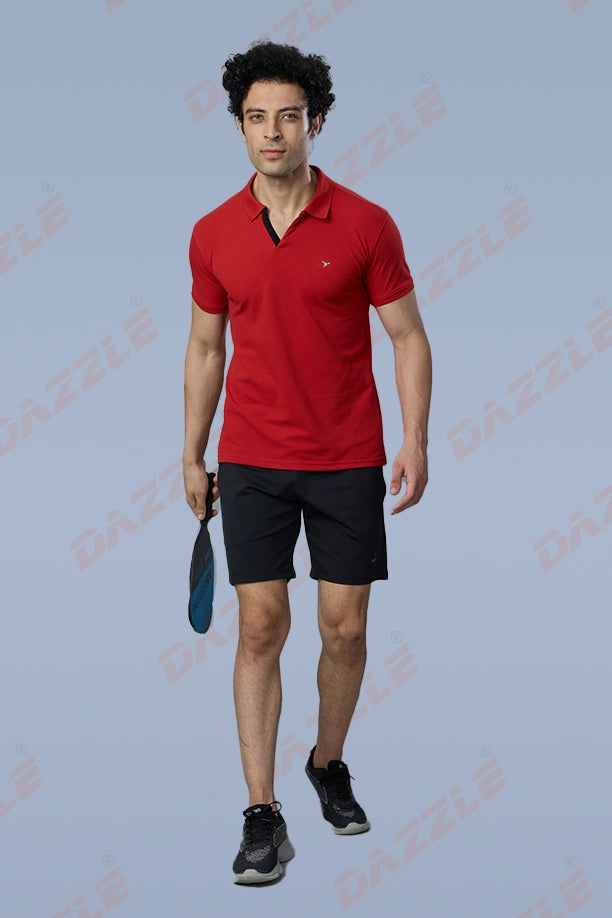 MATTY SLIM FIT T- SHIRT - BRICK RED