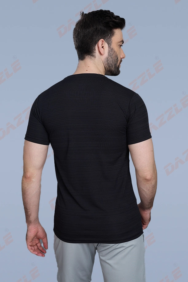 CRAZY FANCY ROUND NECK T-SHIRT - BLACK