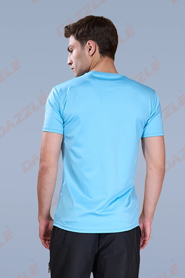 BUTTER LYCR R-NECK T-SHIRT - SKY BLUE