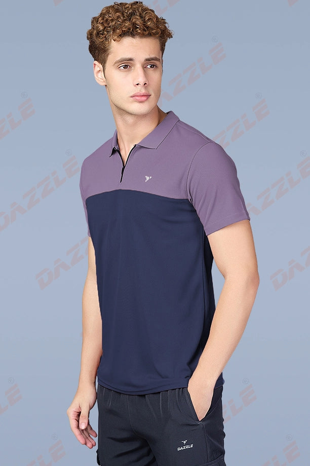 SPRING T SHIRT - PURPLE NAVYBLUE