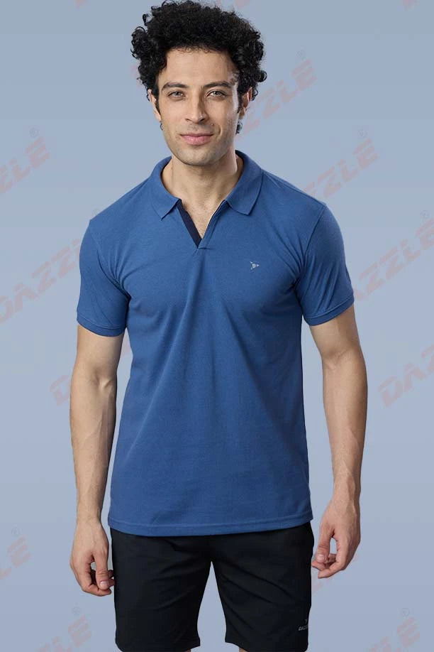 MATTY SLIM FIT T- SHIRT - BULE GREY