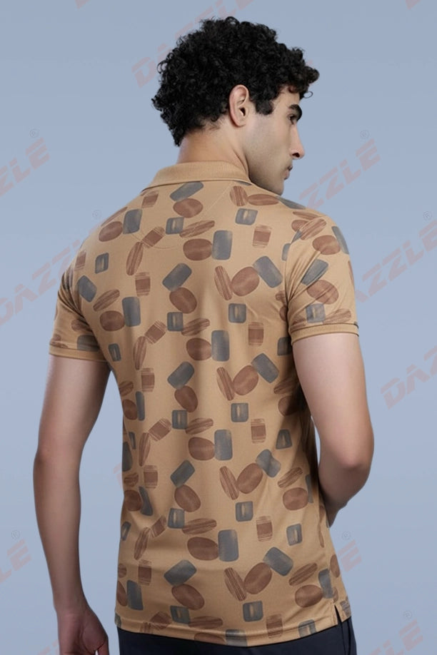 PRINTED MATTY T-SHIRT - BEIGE