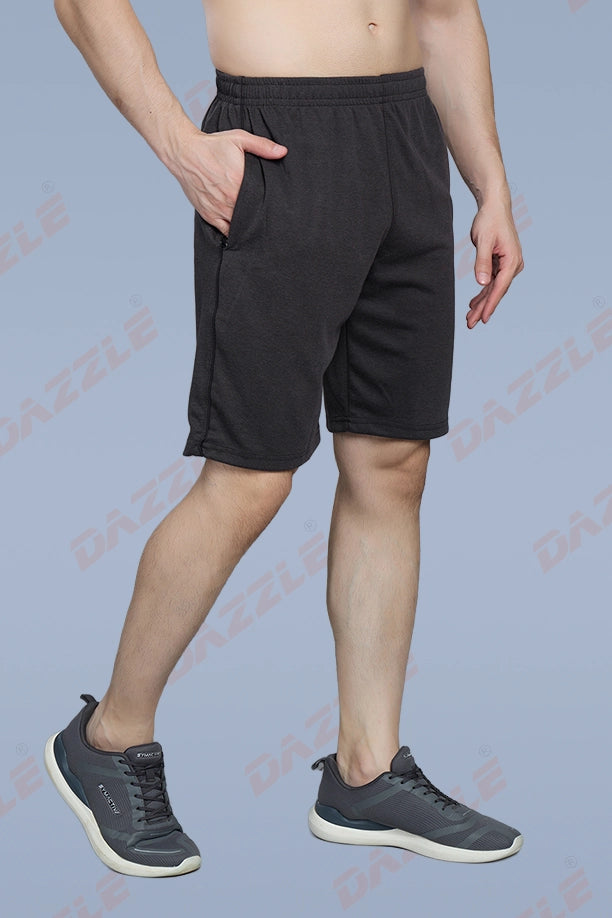 LONG SHORT PLAIN PC SPCL - MELANGE BLACK