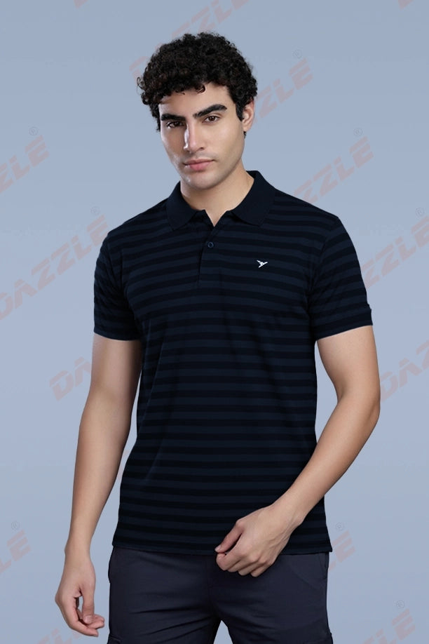 DRY FIT STRIPES - NAVY BLUE