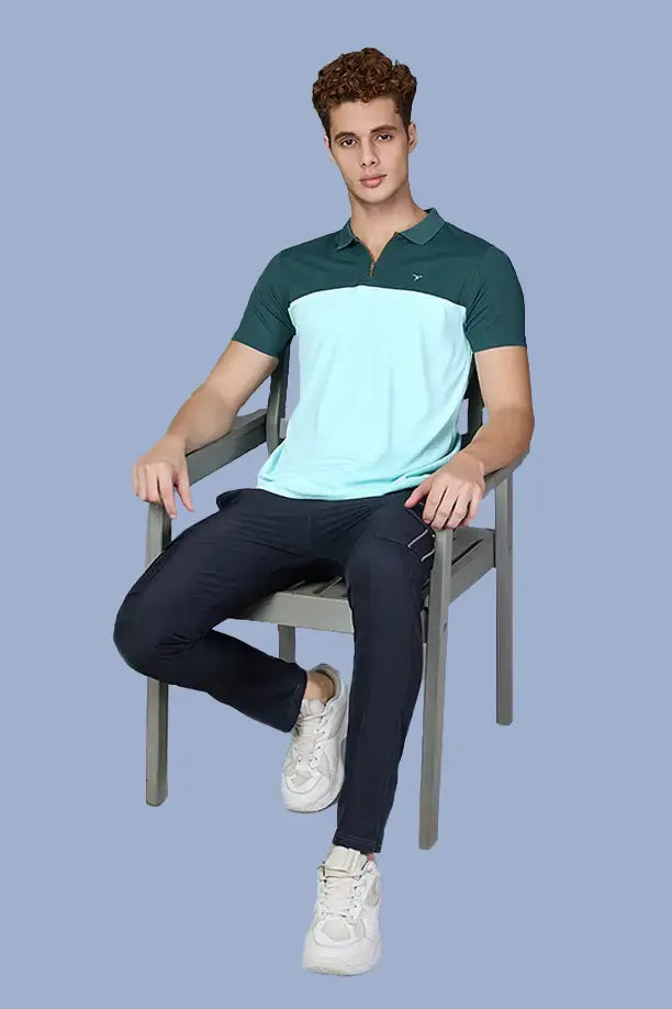 SPRING T SHIRT - BOTTLE GREEN LIGHT GREEN