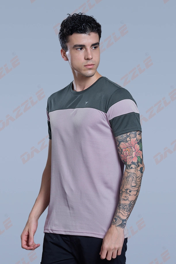 PRIDE ROUND NECK T-SHIRT - DARK GREY PURPLE