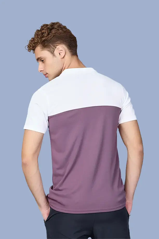 SPRING T SHIRT - WHITE PURPLE